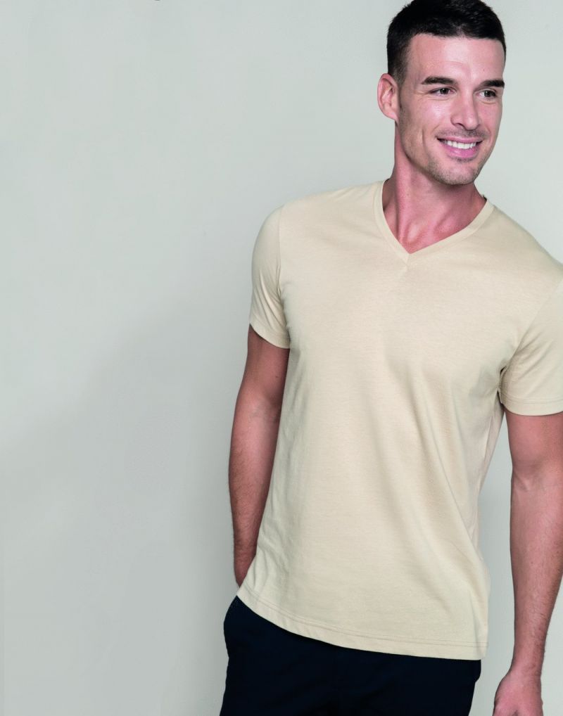 Klassic Mens Short Sleeve V-neck T-shirt